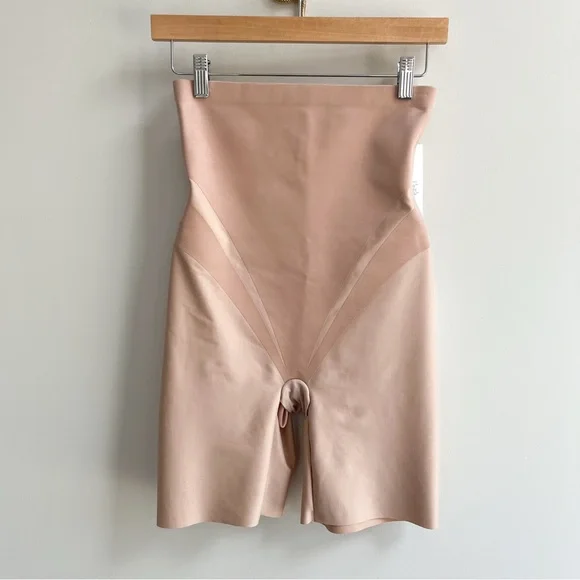 Spanx SuperSculpt Transform High-Waisted Mid-Thigh Shapewear Short Nude S - Picture 3 of 8